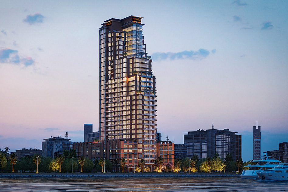 Riva Residence Dubai Maritime City luxury waterfront tower exterior view 2