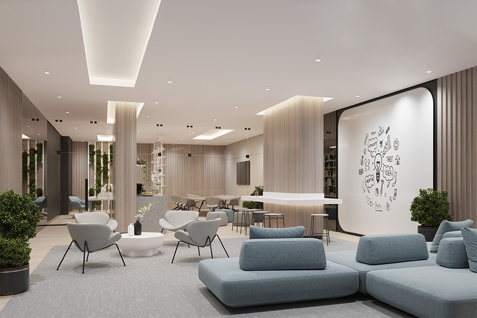 Modern luxury apartment living room Riva Residence Dubai interior 8