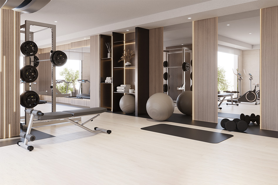 Riva Residence luxury amenities - infinity pool, gym, spa, clubhouse Dubai 3